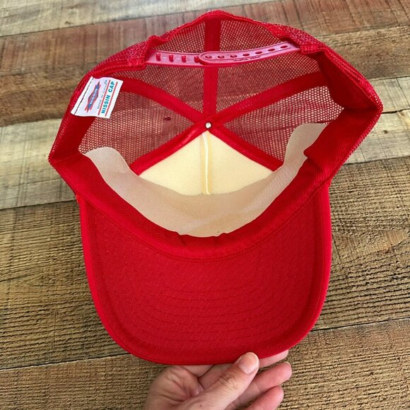 Vintage Foam Trucker Hat Please Don't Touch Old Fragile Grumpy in Red Snapback - Picture 7 of 7